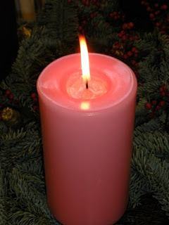 rose colored candle single