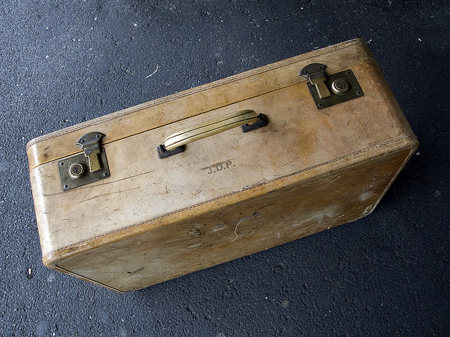 John Perivolaris J.D.P.Heading Home with the Suitcase, Omar García Obregón, 4 October 2008, Flickr Creative Commons