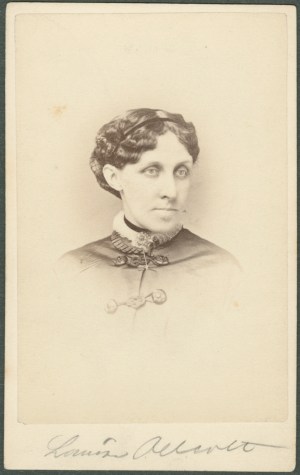 Louisa May Alcott carte de visite Title [Carte de visite photographs, 1800's] Imprint [185-?] Description 45 photos : b&w ; 11 x 7 cm Location (link to map) Call Number Status About? Note Rauner Iconography 1394 Show Similar Items AVAILABLE IN LIBRARY USE Note Title supplied by cataloger Produced by various studios in Boston and New York Gift of Priscilla Page Subject Carte de visite photographs -- Specimens. Portraits -- Specimens. Control No. ocm16958356